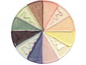 Kera Trailers used for raised 'relief' - coloured segments done with Kera Chalks